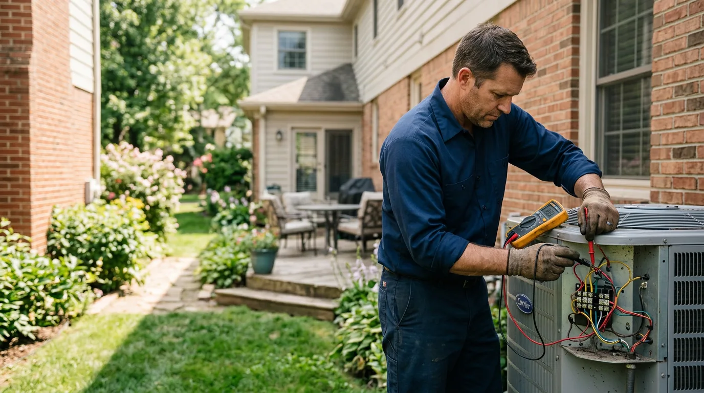 HVAC technician working near Pine River, WI